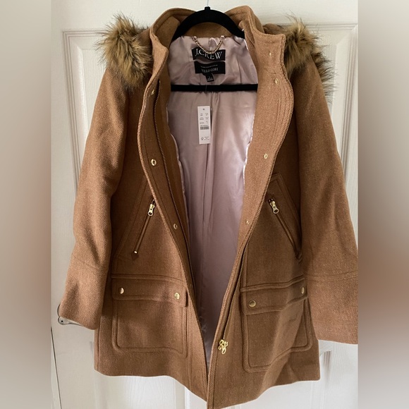 J Crew New chateau parka in Italian stadium-cloth — HEATHER ACORN Size 2 - Picture 3 of 6